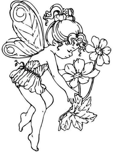 fairy flower coloring pages - photo #24